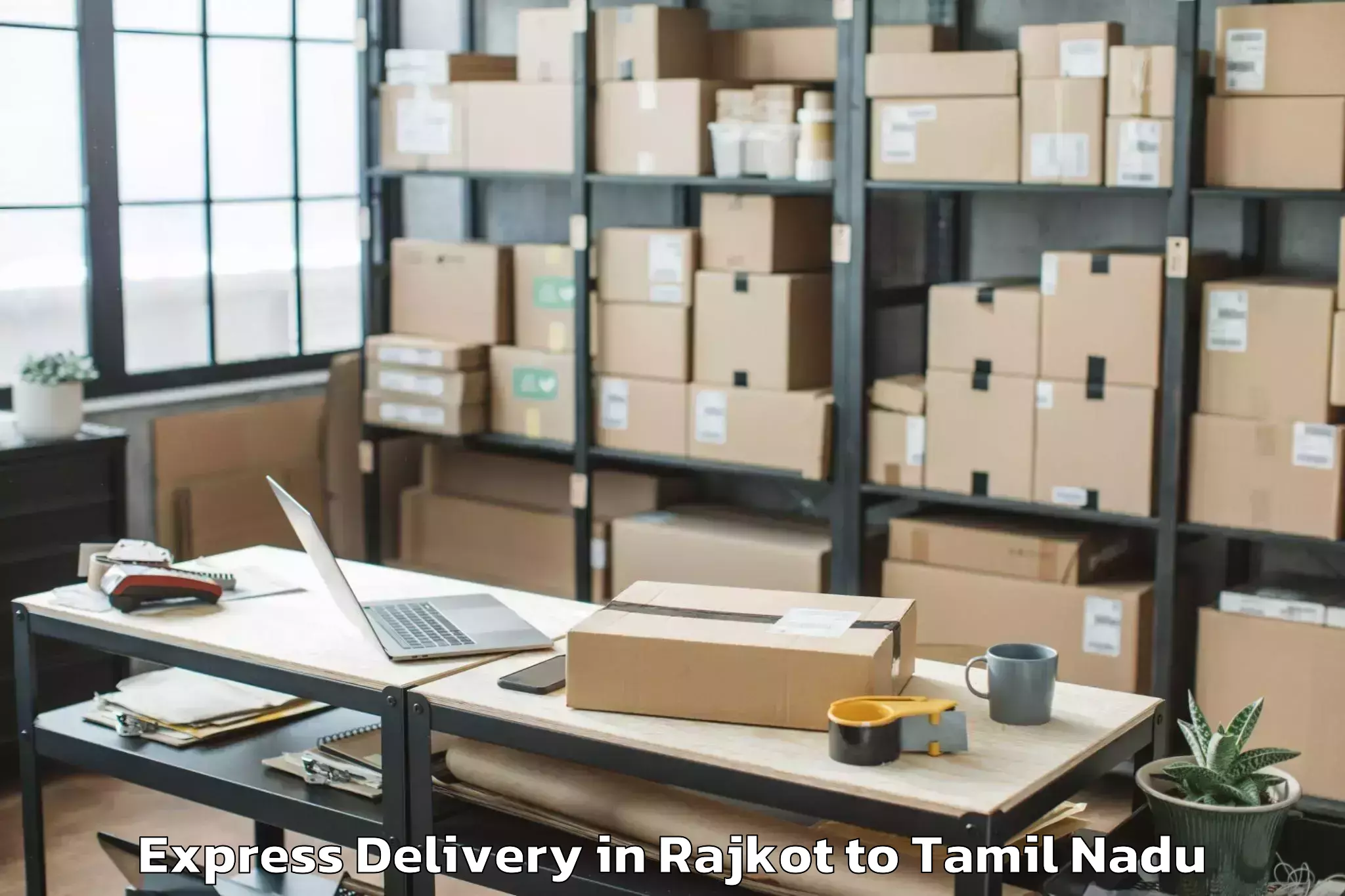 Professional Rajkot to Turaiyur Express Delivery